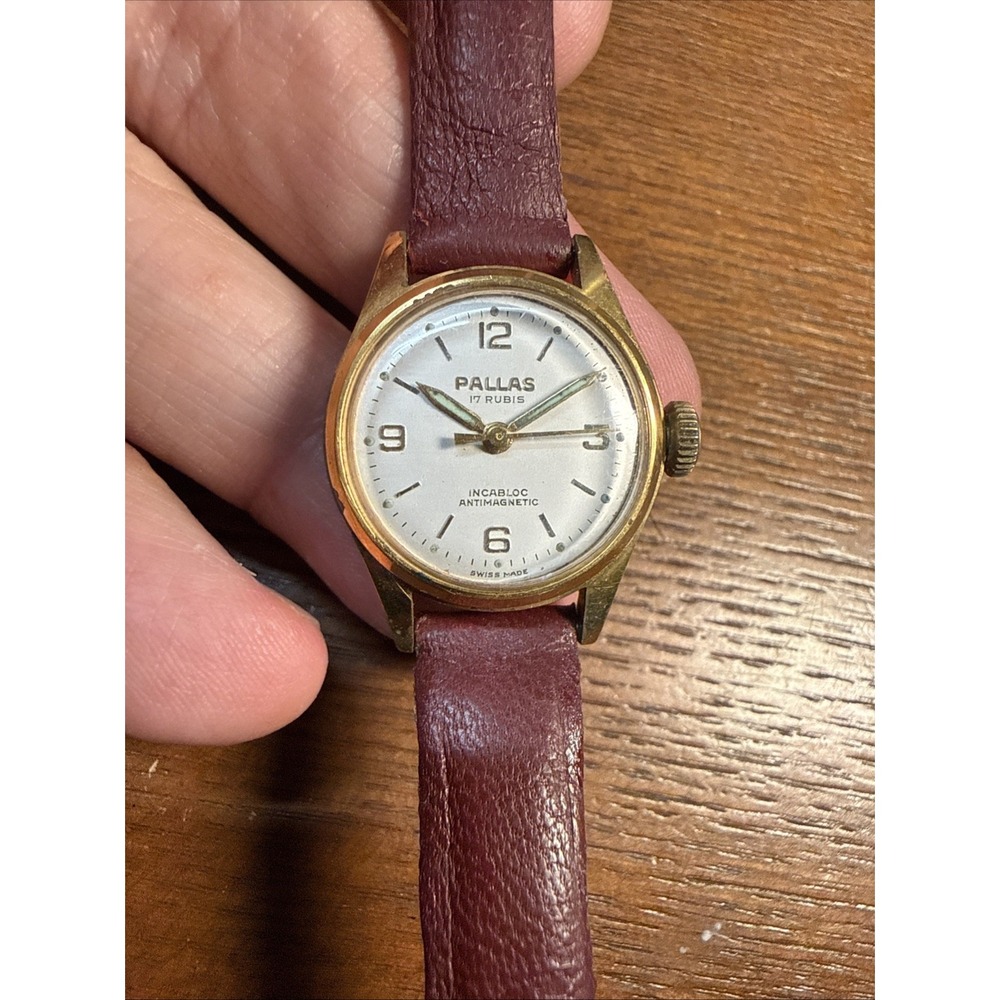 Pallas Vintage Swiss Made Women's Watch 23mm Running Great Incabloc Antimagnetic